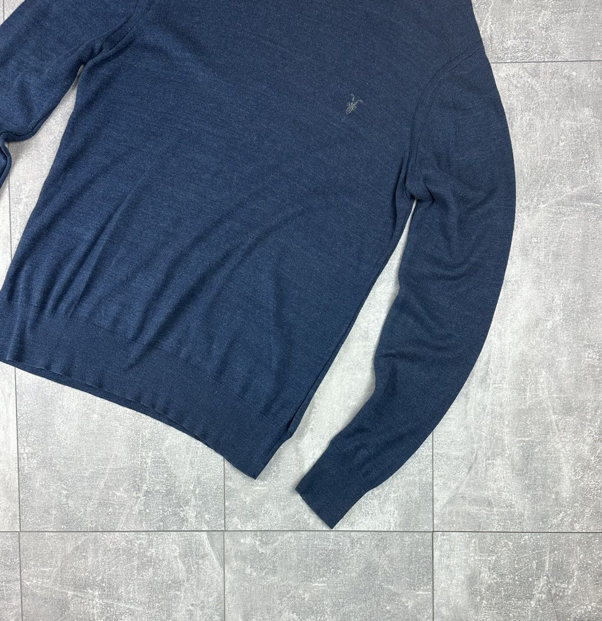 Allsaints Allsaints Small Logo Blue Crew Neck Sweater Size US M / EU 48-50 / 2 - 7 Thumbnail
