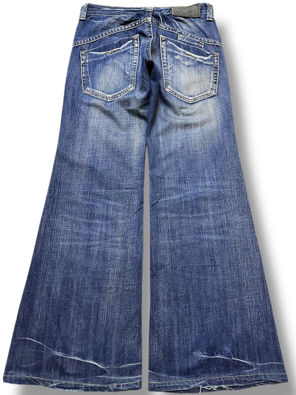 POST ARCHIVE FACTION (PAF) Vintage Drive Jeans Baggy Wide Leg Faded Denim Size US 29 - 6 Thumbnail