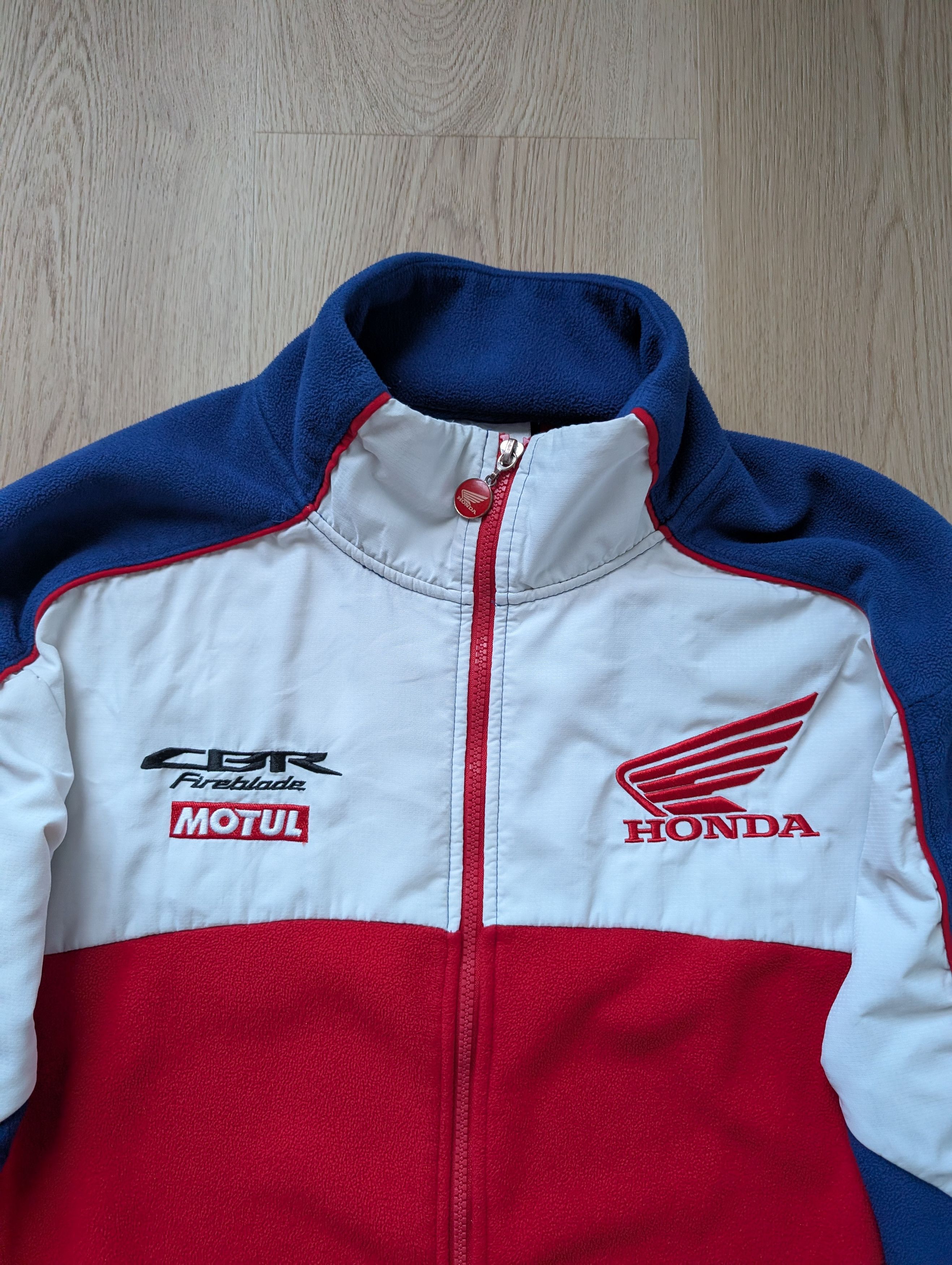 Honda Vintage Honda Racing Fleece Mens Moto Zip Jacket Size US L / EU 52-54 / 3 - 2 Thumbnail