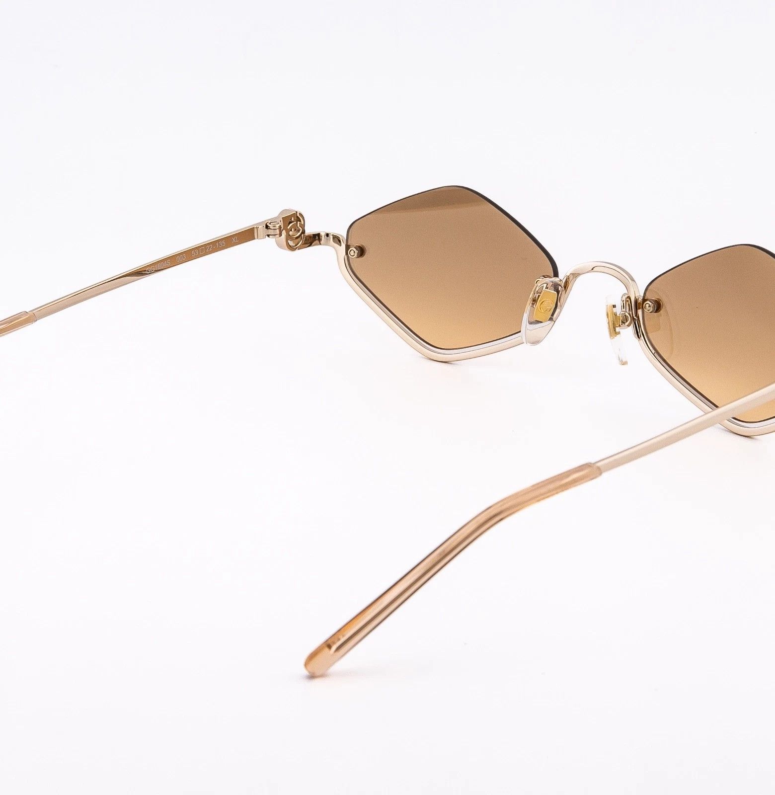 Gucci GUCCI GG1604S 1604 Gold Orange Mirror 003 Narrow Metal Size ONE SIZE - 2 Thumbnail