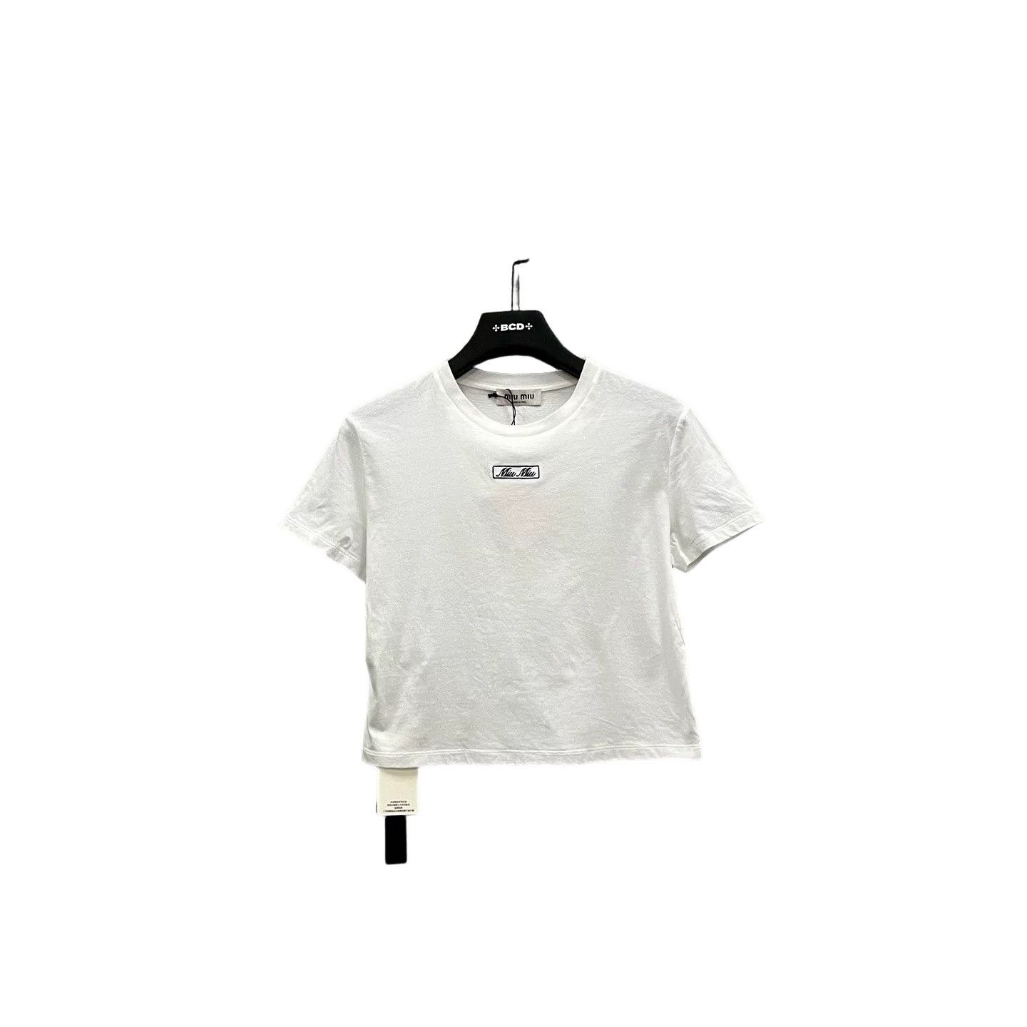Miu Miu Miu Miu Logo White T-Shirt Size M / US 6-8 / IT 42-44 - 1 Thumbnail