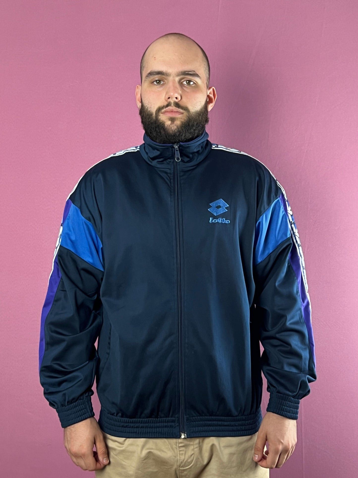Lotto Sport × Vintage 90s Lotto Side Tape Logo Vintage Men's Track Jacket - L Size US XL / EU 56 / 4 - 2 Thumbnail