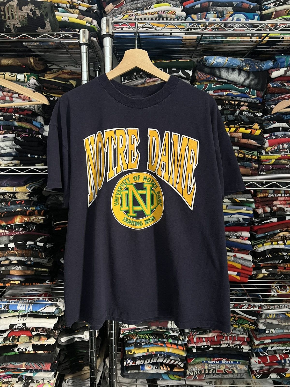 NCAA 90s Notre Dame University Fighting Irish Single Stitch Tee Size US L / EU 52-54 / 3 - 1 Thumbnail