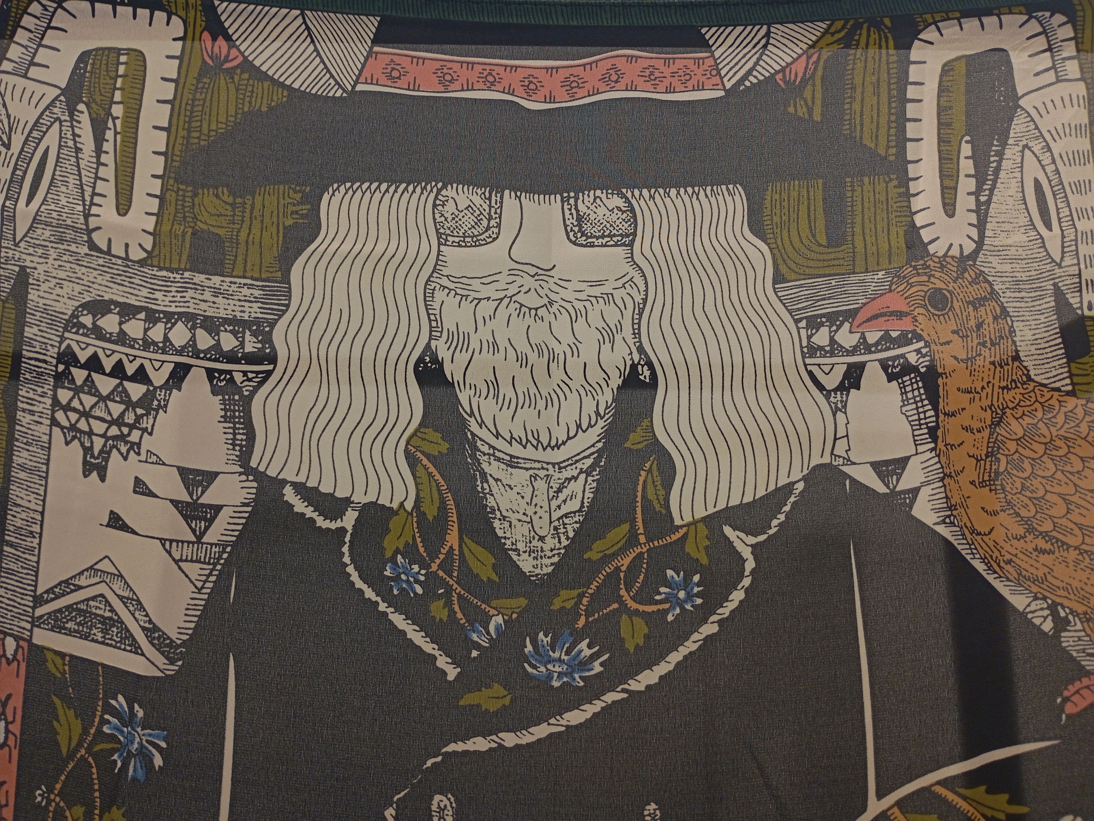 Japanese Brand Skull scarves Home Wall decor scarf Size ONE SIZE - 2 Thumbnail