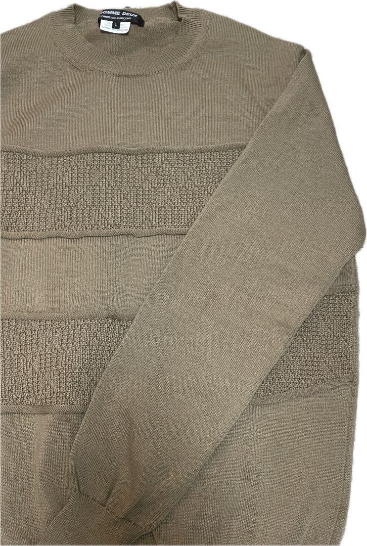 Comme des Garcons × Comme des Garcons Homme Deux Reconstructed Stitch Pattern Knit Sweater Size US L / EU 52-54 / 3 - 3 Thumbnail