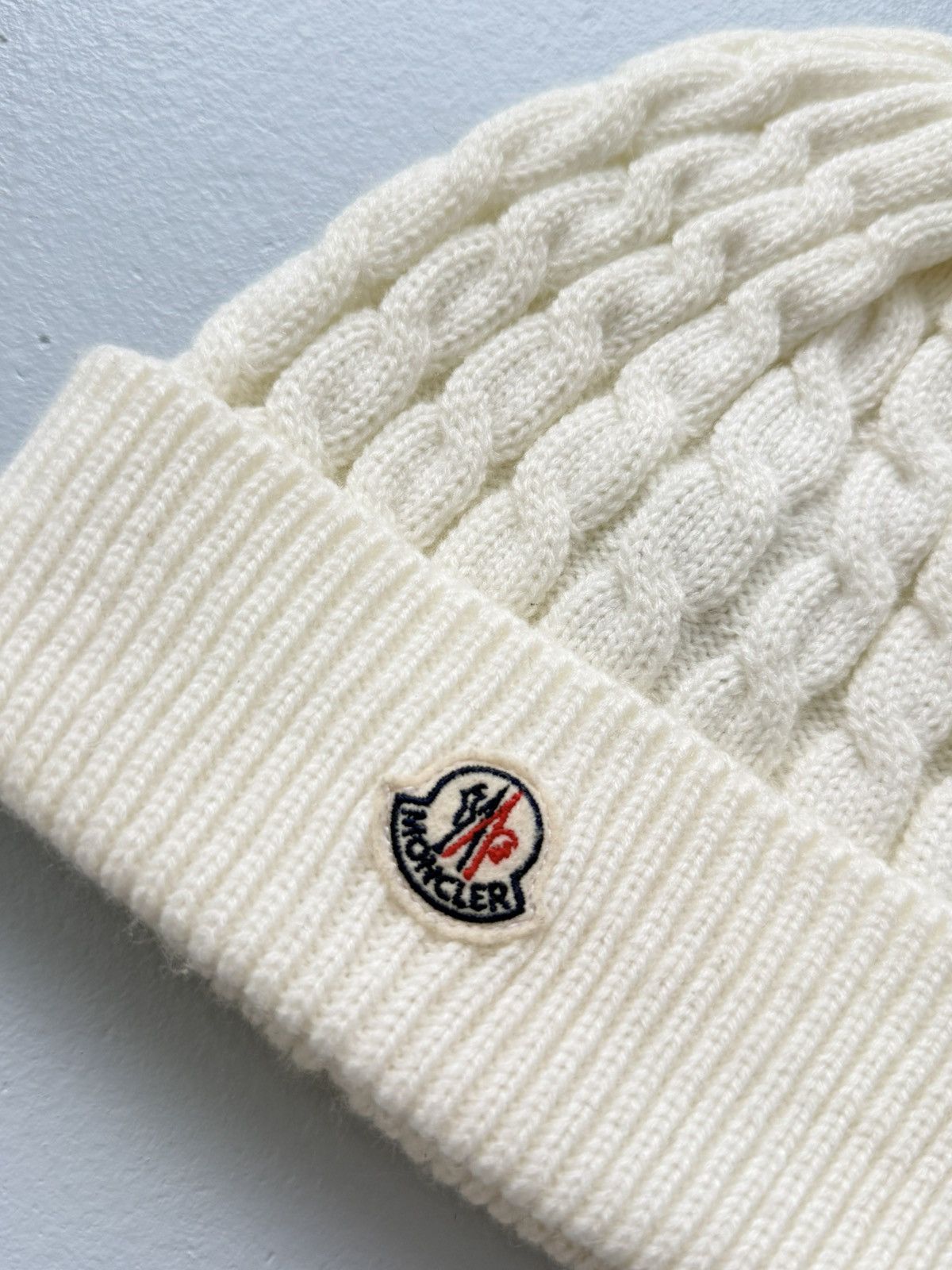 Moncler Moncler Beanie Knit Ivory Hats Ledies Size ONE SIZE - 8 Thumbnail