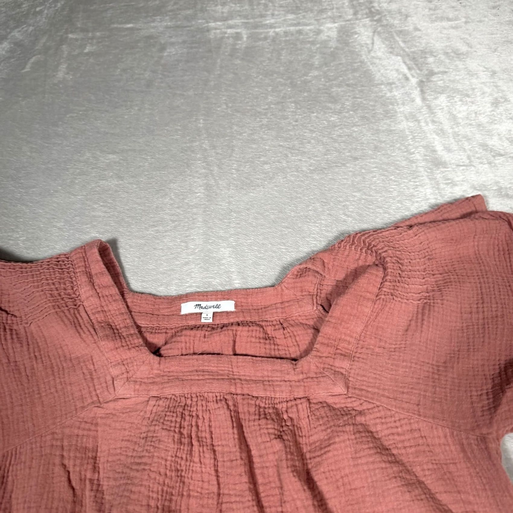Madewell VINTAGE Madewell Dress Womens M Pink Butterfly Square Neck Mini Cottage Size M / US 6-8 / IT 42-44 - 3 Thumbnail