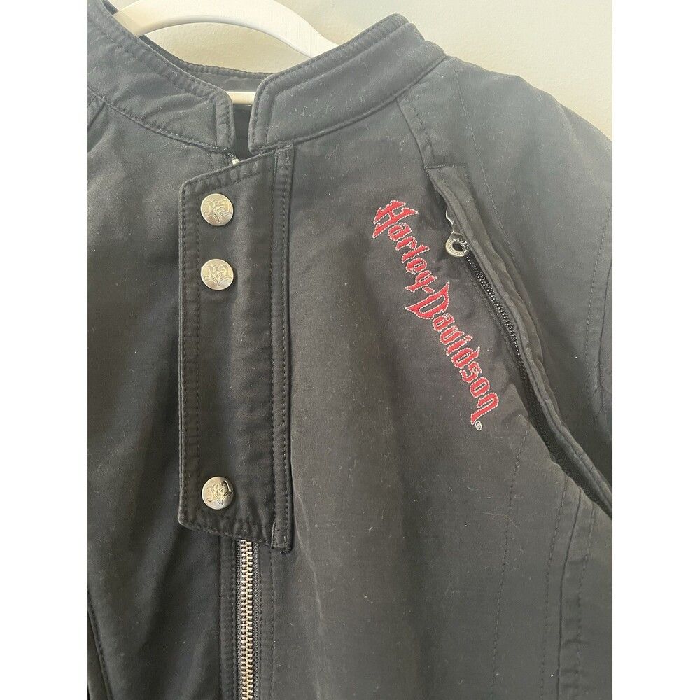 Harley Davidson Harley Davidson jacket Coat Black Cotton Embroidered Wings Size US L / EU 52-54 / 3 - 4 Thumbnail