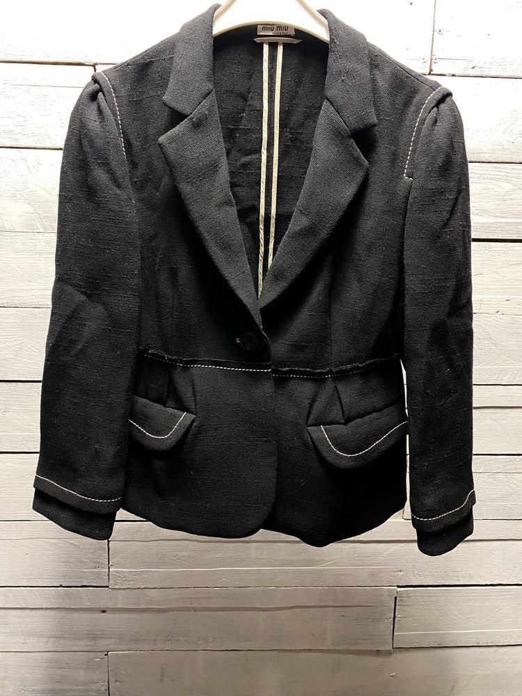 Miu Miu Miu Miu Wool Blazer Size S / US 4 / IT 40 - 3 Thumbnail