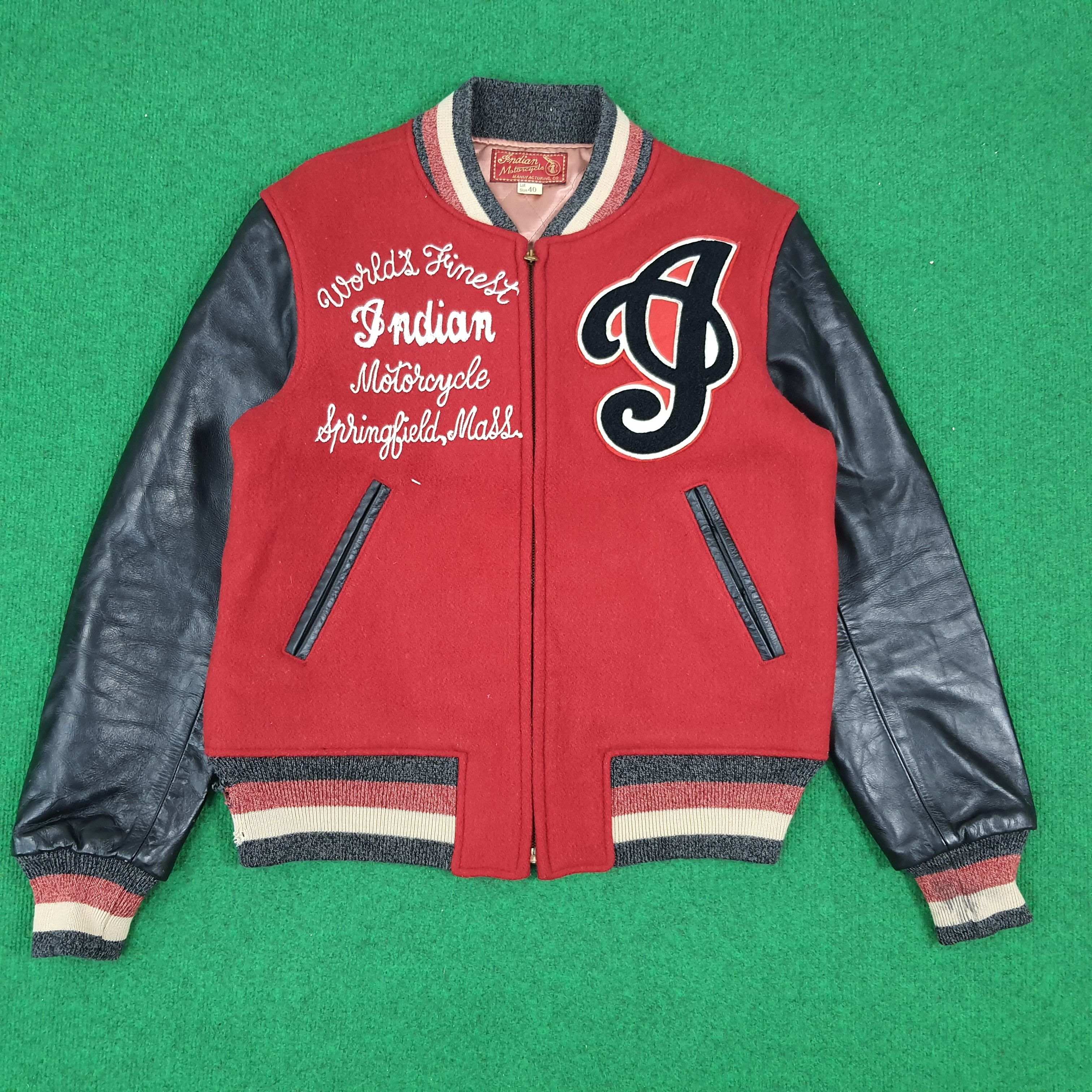 Indian Motorcycle × Vintage Vintage Indian Motors Springfield Varsity Jacket Size US M / EU 48-50 / 2 - 3 Thumbnail