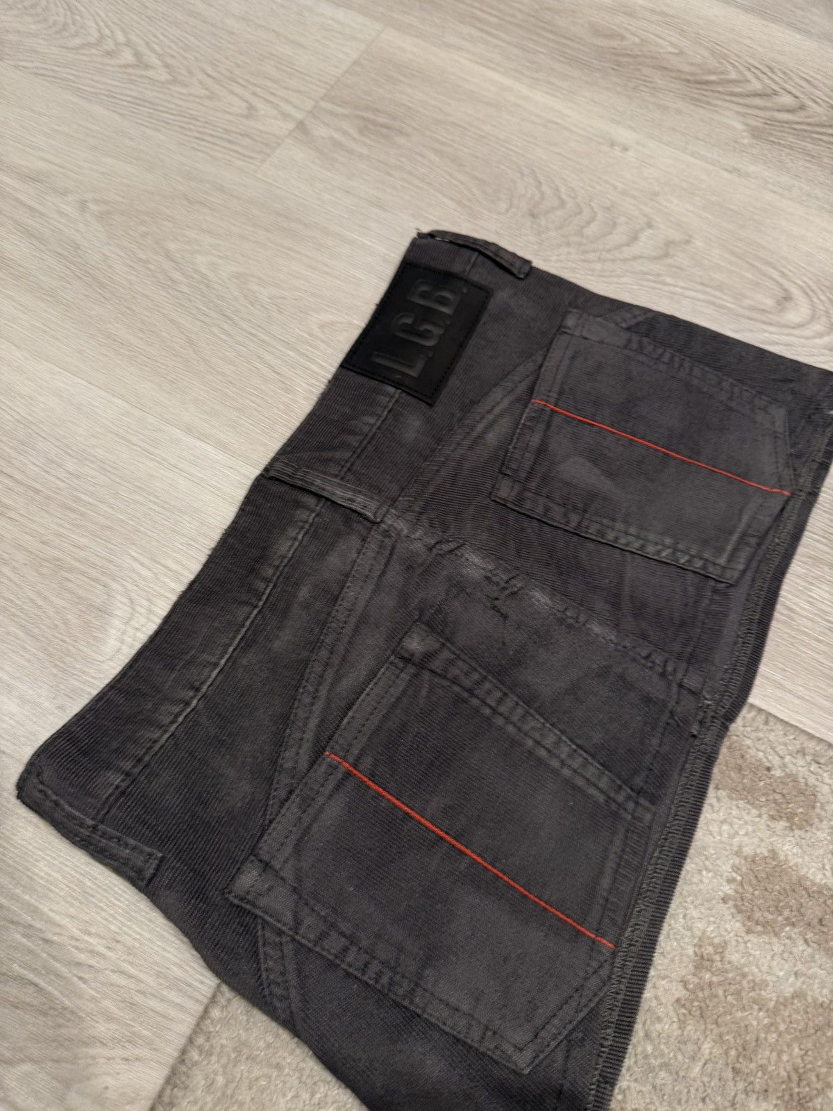 Le Grande Bleu (L.G.B.) micro mini corduroy skirt!! Size 25" / US 0 / IT 36 - 2 Thumbnail