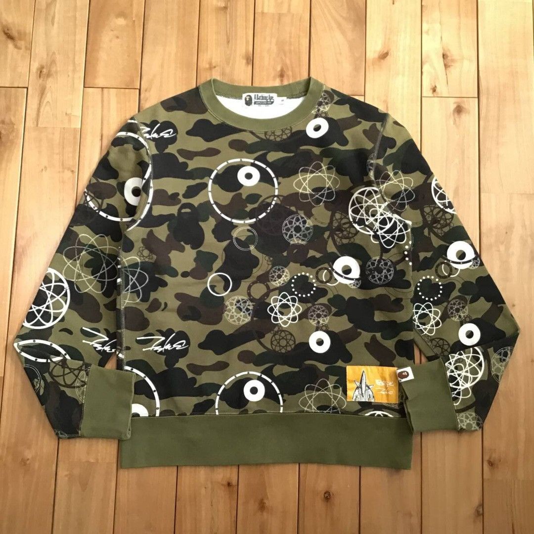 Bape × Futura BAPE × Futura sweat shirt 1st camo green a bathing ape Size US S / EU 44-46 / 1 - 1 Thumbnail