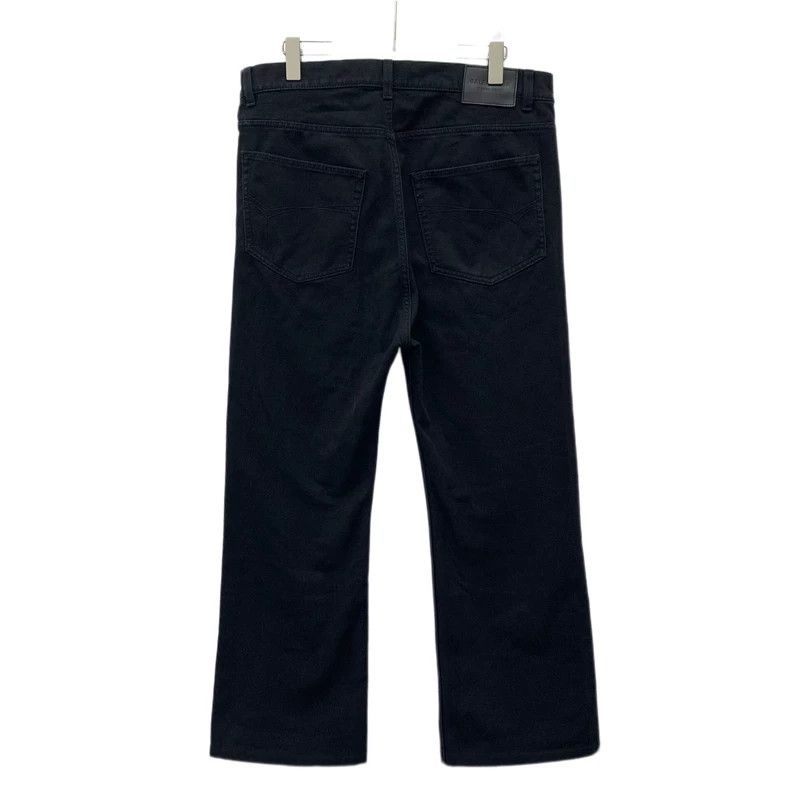 Balenciaga Balenciaga Black leather and cotton wide-leg casual denim Size US 31 - 2 Thumbnail