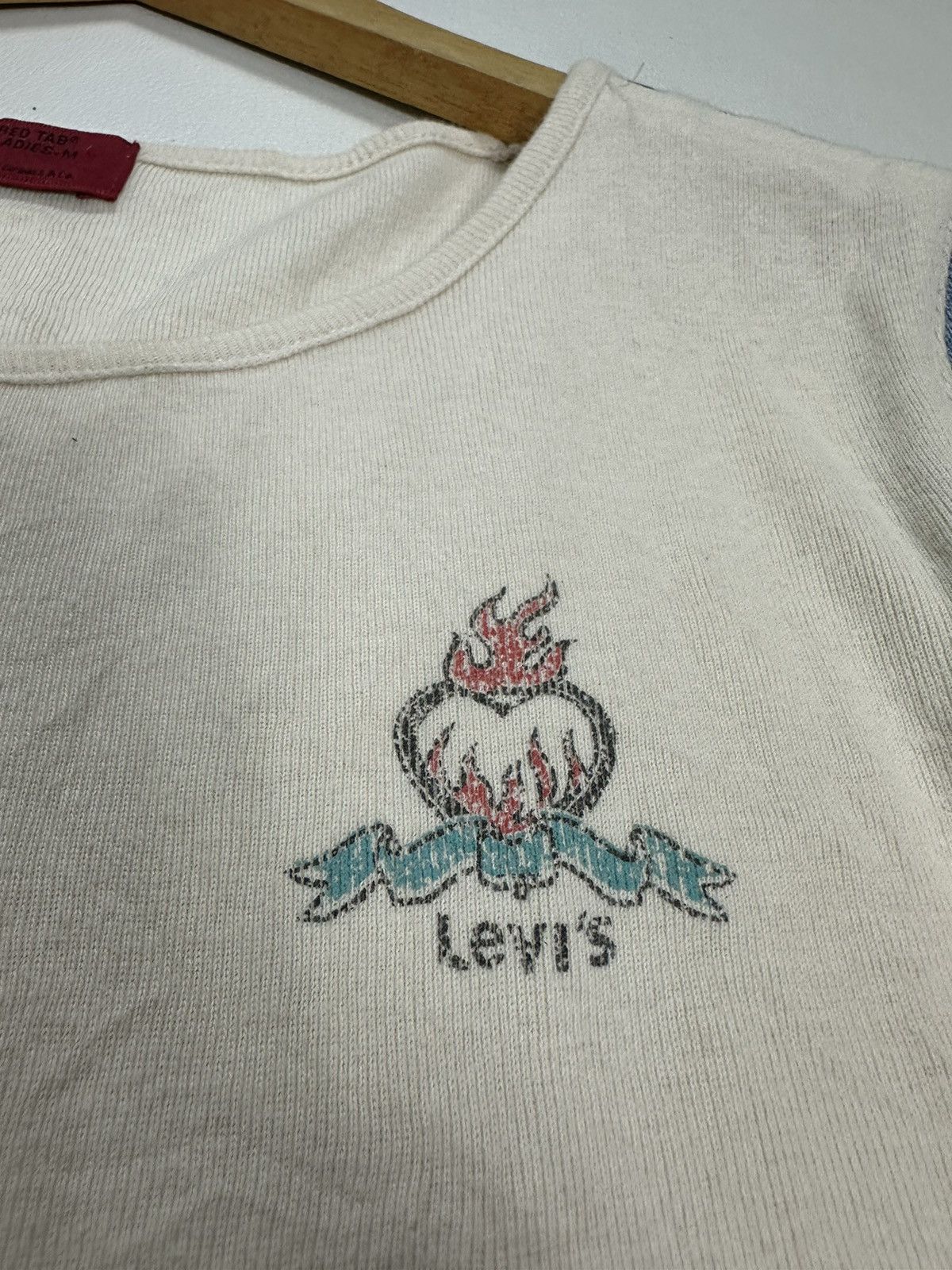 Levi's × Levi's Vintage Clothing × Vintage Vintage Levi’s Sample Hybrid Tshirt Denim and Cotton Size S / US 4 / IT 40 - 4 Thumbnail