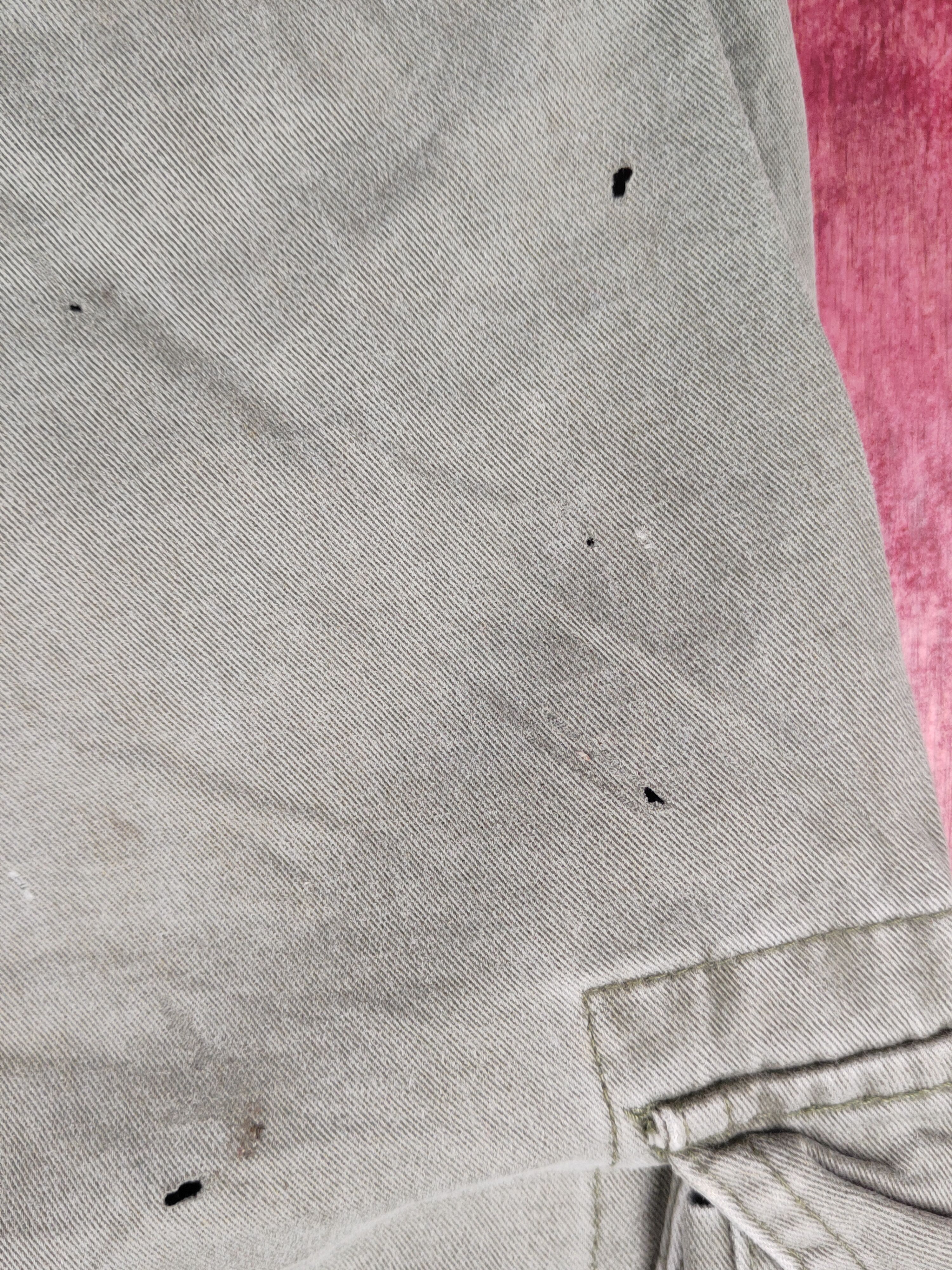 Grancisco Olive Faded ripped distressed Cargo Pants #S1868