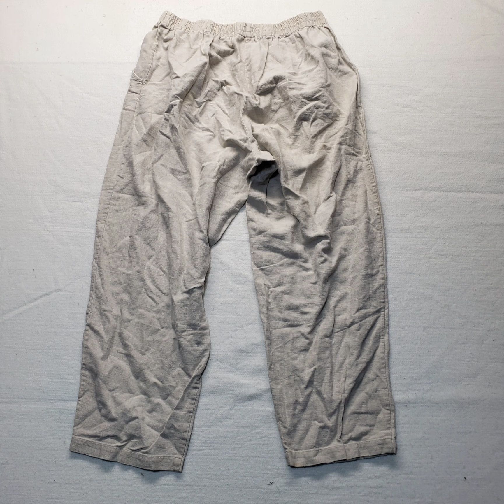 Lee Klthie Lee Pants Adult Womens 20W Solid Tan Brown Elastic Waist Pull On Khakis 18W/20W Vintage: No © Size 42" / US 20 - 8 Thumbnail