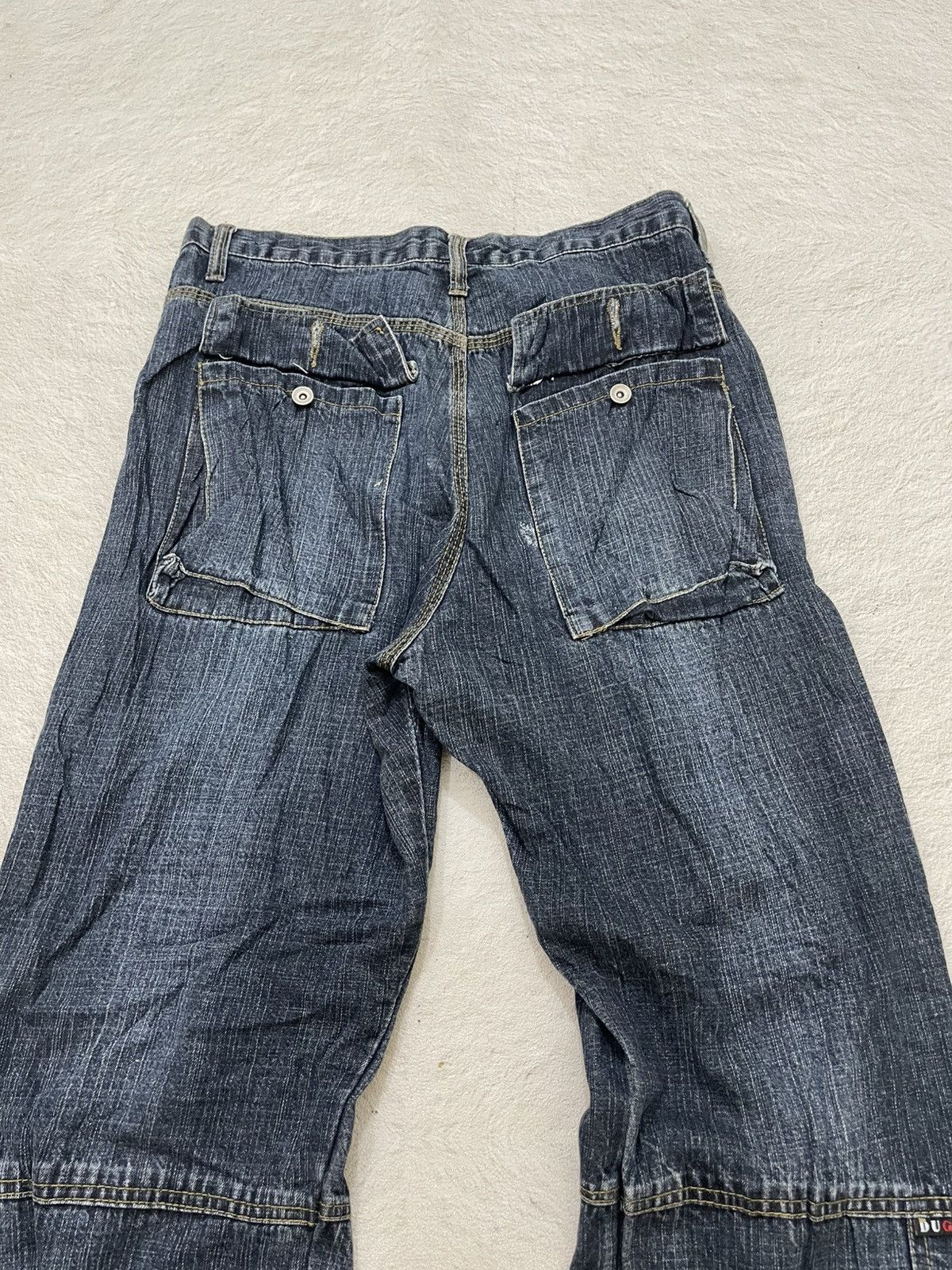 Japanese Brand 2000s Japan Raw Denim Carpenter Jeans Washed Y2K loose fit Size US 31 - 9 Thumbnail