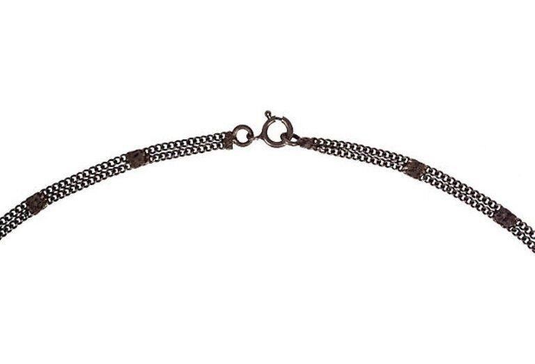 Designer Art Deco Sterling Silver Pave Marcasite Heart Necklace Size ONE SIZE - 6 Thumbnail