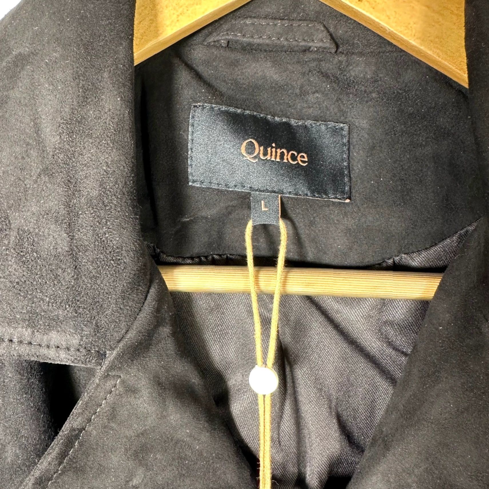 Quince Quince Women Suede Biker Jacket Charcoal Black Goat Leather Moto Coat L Size L / US 10 / IT 46 - 2 Thumbnail