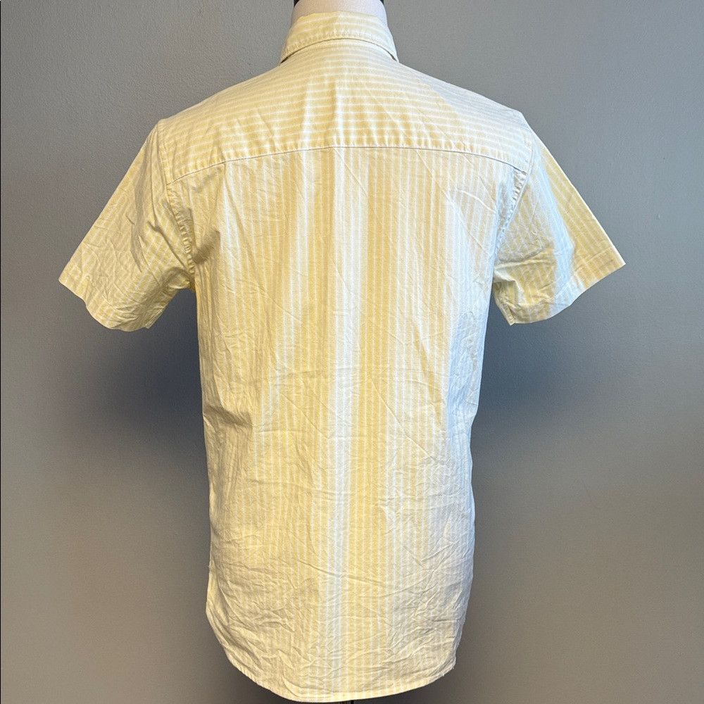 Topman Topman Yellow Stripe Short Sleeve Button Up Shirt S Cotton Size US S / EU 44-46 / 1 - 4 Thumbnail