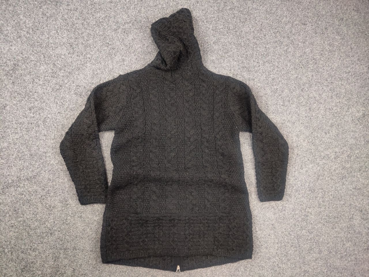 Aran Crafts Aran Crafts Vintage wool Zip Hoodie Knit Cable Gray Sweater Size S / US 4 / IT 40 - 10 Thumbnail