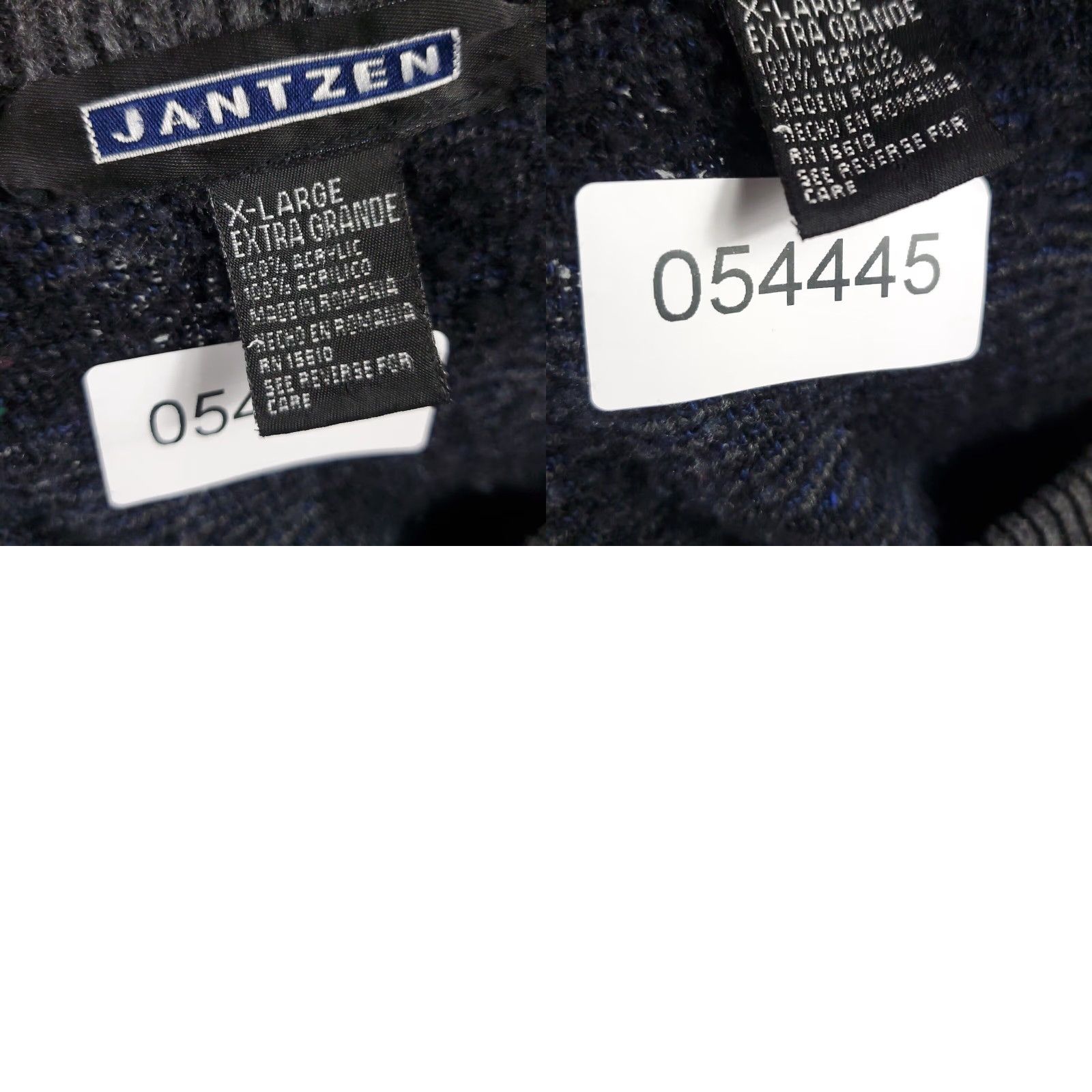 Jantzen Jantzen Mens Gray Geometric Pullover Sweater XL Long Sleeve Crew Neck Size US XL / EU 56 / 4 - 8 Thumbnail