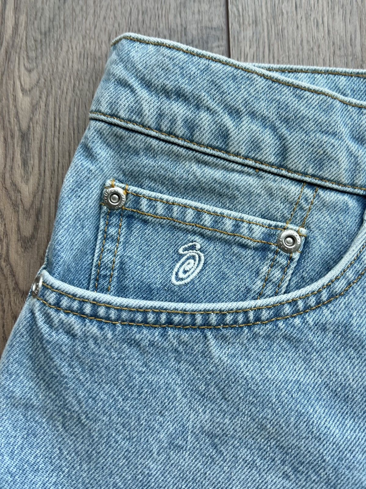 Stussy Stussy Denim Big Ol Short Washed Blue 32 Size US 32 / EU 48 - 4 Thumbnail