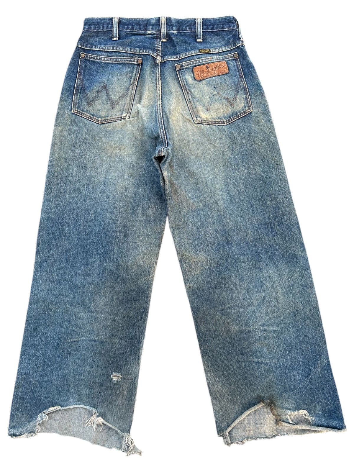 Japanese Brand × Kapital × Vintage Wrangler Selvedge Baggy Vintage Distressed Denim jeans Size US 30 / EU 46 - 9 Thumbnail