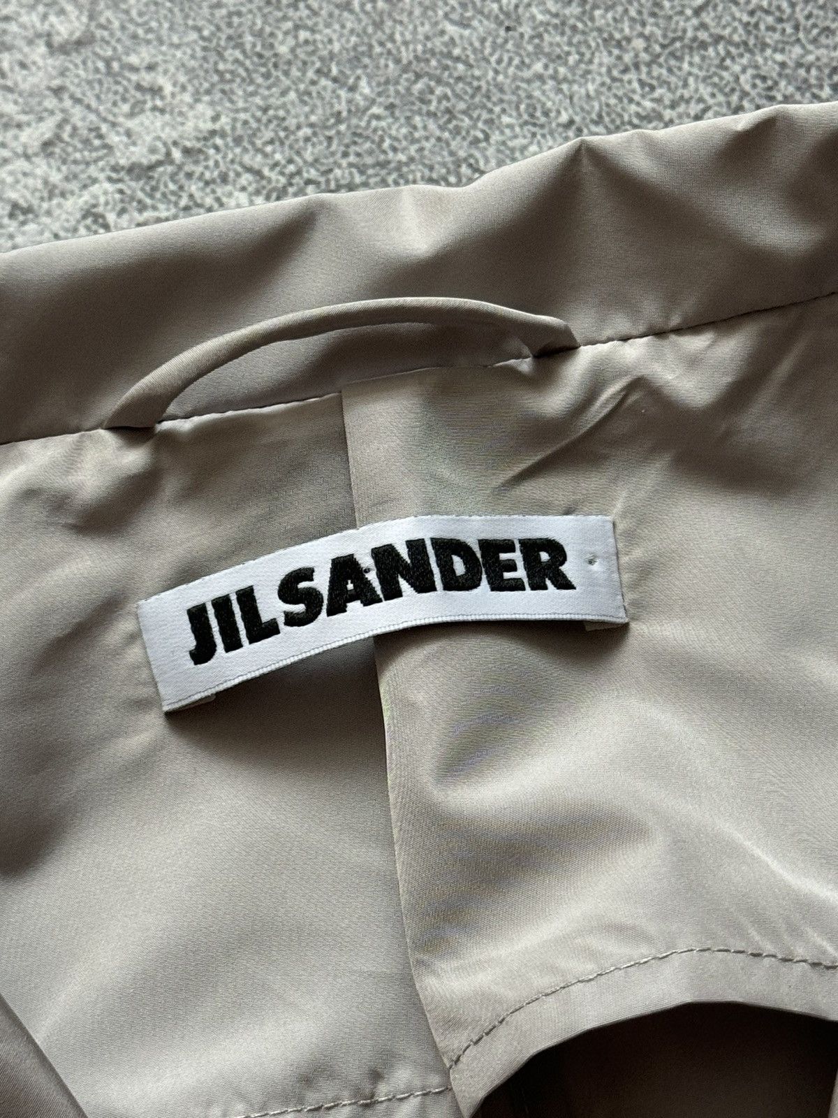 Designer × Jil Sander × Vintage Jil sander 42 nylon beige blazer jacket crop coat button up Size M / US 6-8 / IT 42-44 - 9 Thumbnail
