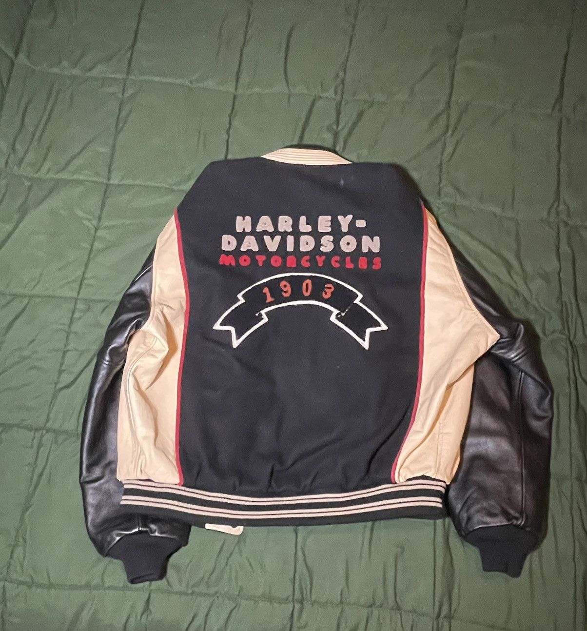 Harley Davidson Vintage Harley-Davidson Varsity Letterman Size US L / EU 52-54 / 3 - 5 Thumbnail