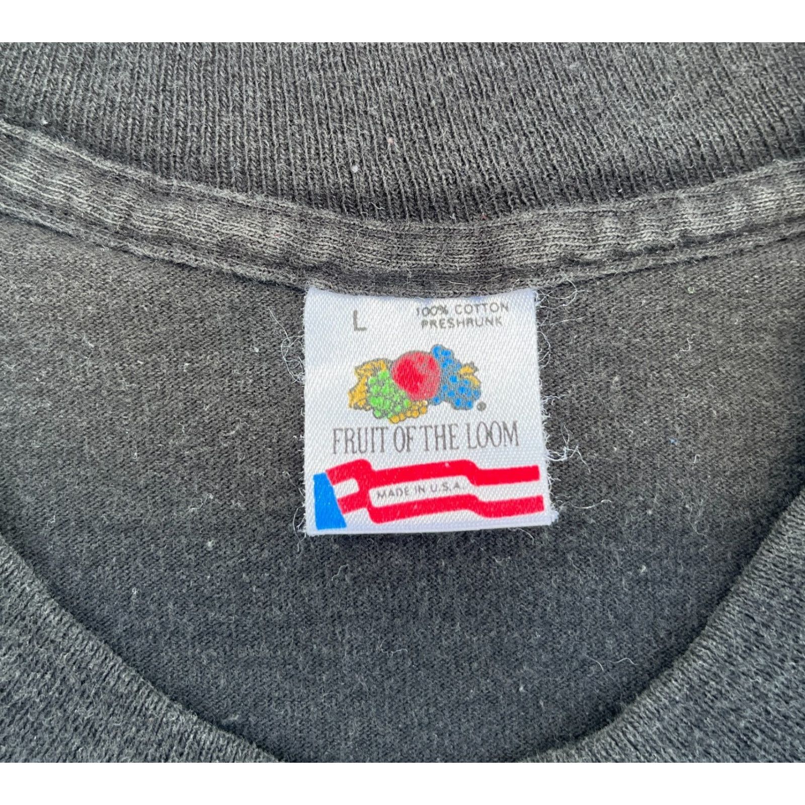 Fruit Of The Loom VINTAGE Men's 90s Arizona T-Shirt Fruit of the Loom USA Black Cotton Short Sleeve Crew Neck Size L Mens Size US L / EU 52-54 / 3 - 5 Thumbnail