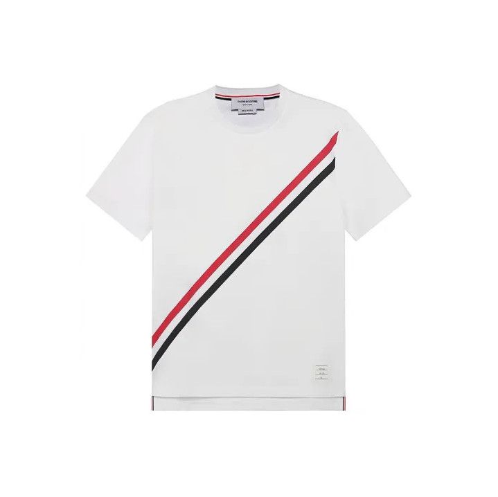Thom Browne SS21 Colorful Stripe Cotton Tee