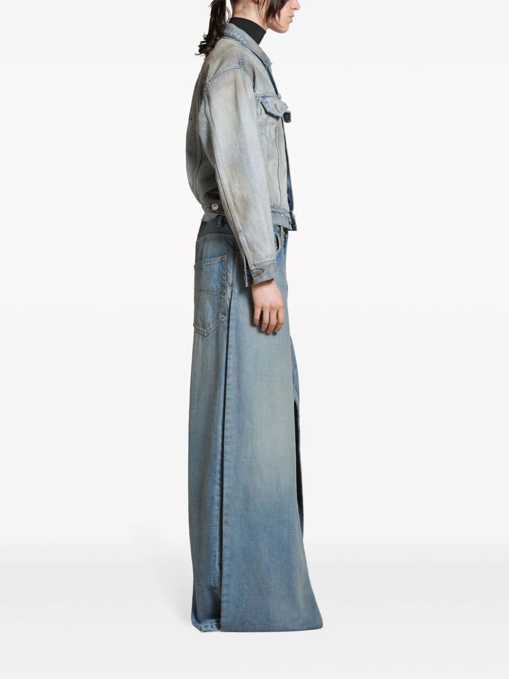 Balenciaga o1mt1gz0824 Unity Sports Icon Shrunk Jacket in Blue Size XXS / US 00 / IT 34 - 5 Thumbnail