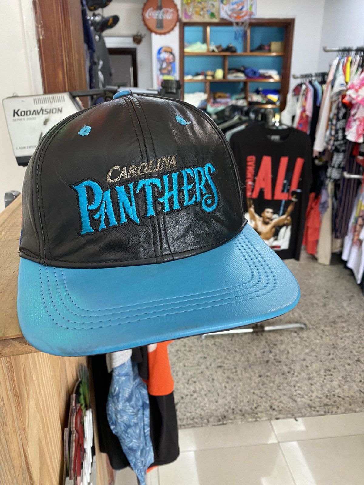 Jeff Hamilton × NFL × Vintage Vintage hat Leather Carolina Panthers NFL Size ONE SIZE - 1 Thumbnail