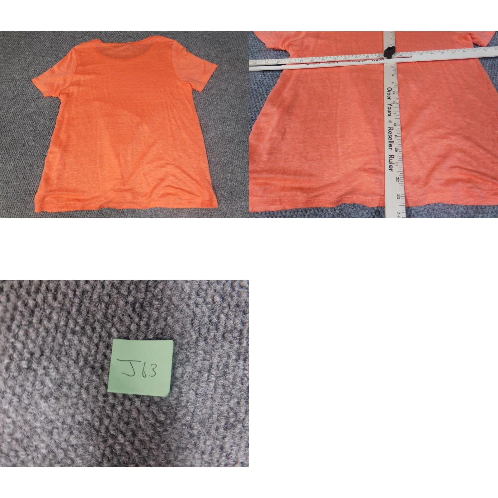 Vintage Rachel Womens Blouse Medium peach stretch linen Shirt Casual Short Sleeve Round Neck Pullover Linen Rayon Basic Style Rose Clothing Women M Orange Size M / US 6-8 / IT 42-44 - 8 Thumbnail
