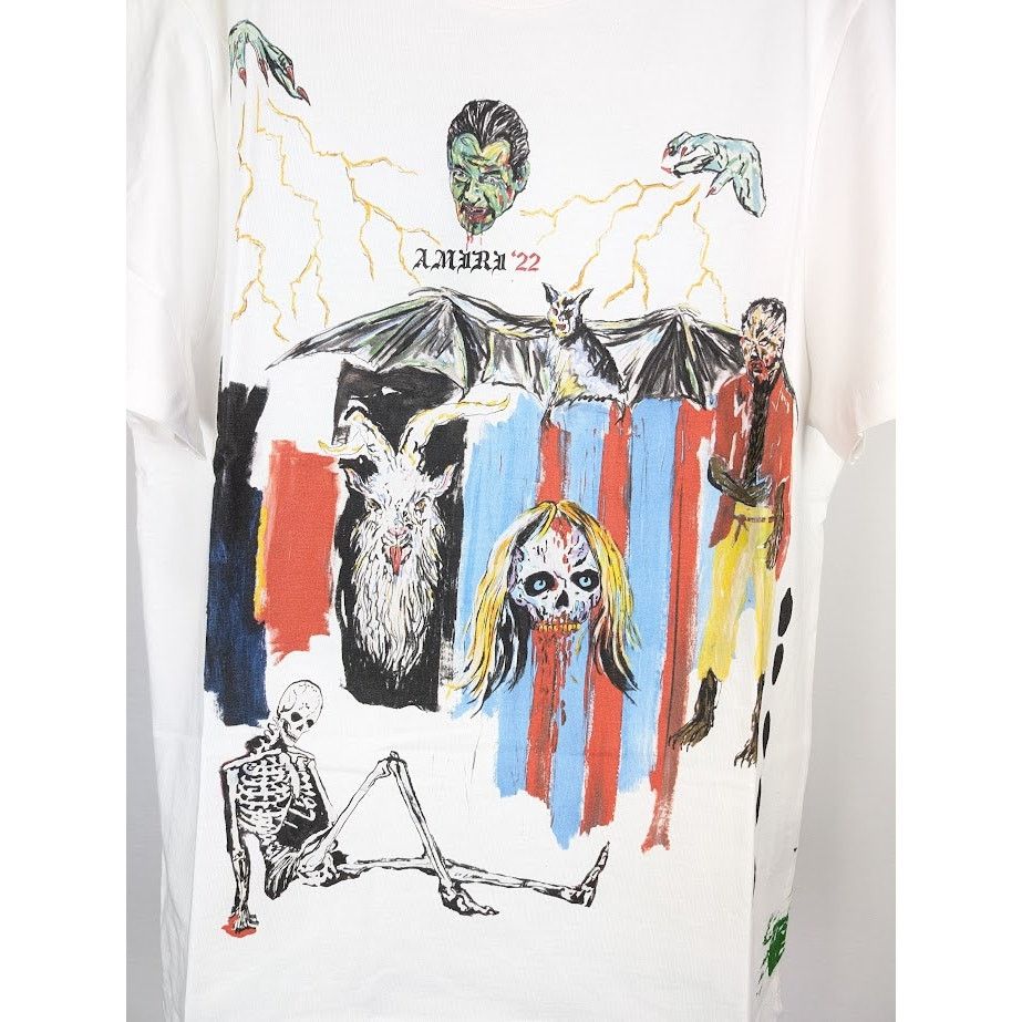 Amiri o1rshd1 Wes Lang Blood 38" Tee Shirt in White Size US S / EU 44-46 / 1 - 6 Thumbnail