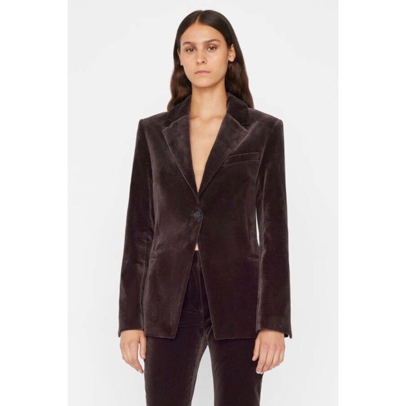Frame Frame Corduroy Brown Velvet Single Button Blazer Size 10 Size L / US 10 / IT 46 - 1 Thumbnail