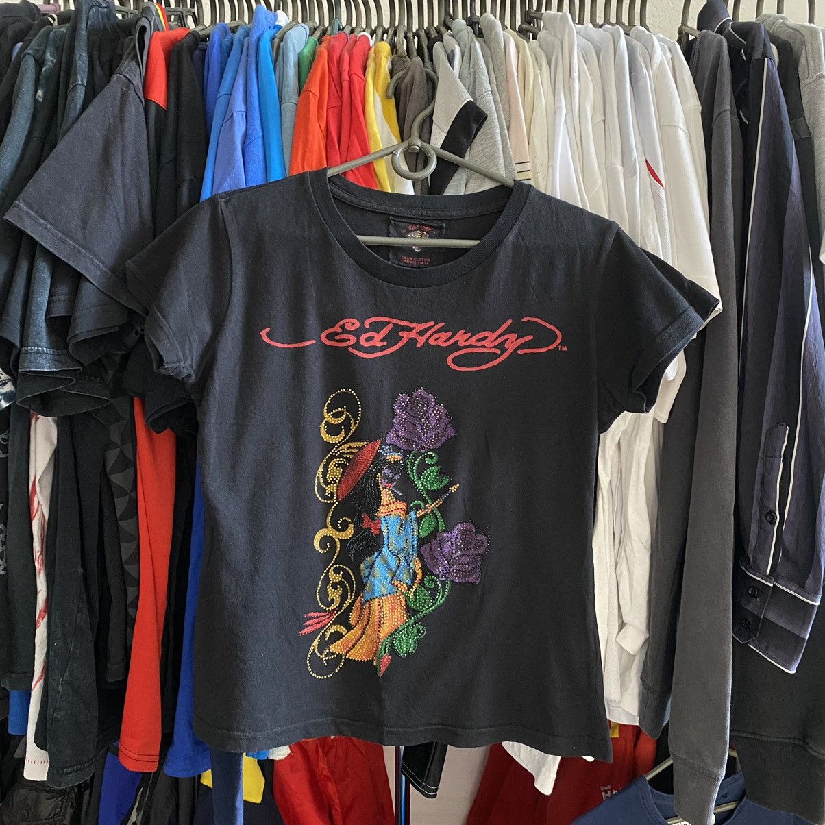 Ed Hardy Designer Ed Hardy by Christian Audigier Big Logo tee Size L / US 10 / IT 46 - 1 Thumbnail