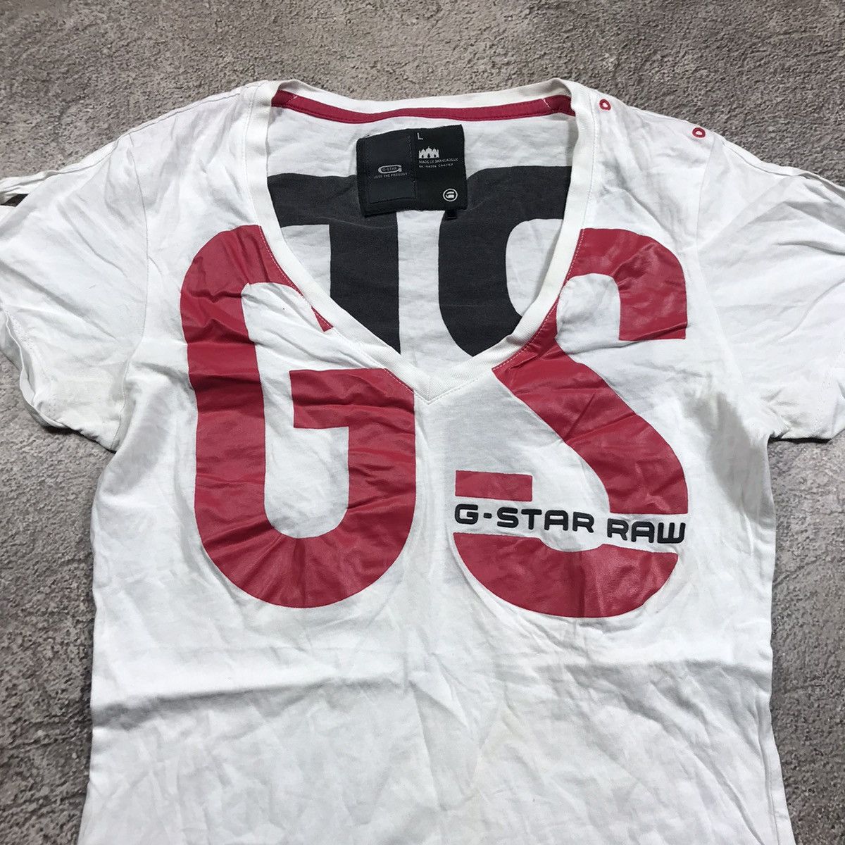 Vintage Vintage Y2K G-Star Graphic Tee Sun Faded Streetwear Baggy L Size L / US 10 / IT 46 - 3 Thumbnail