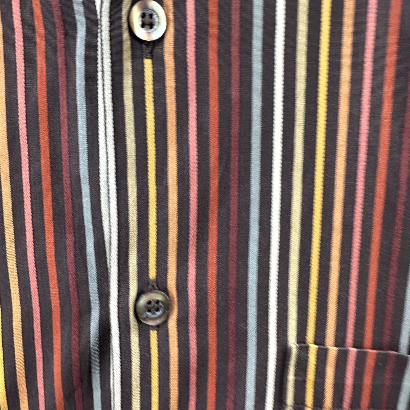 Ermenegildo Zegna Ermenegildo Zegna Dress Shirt Mens XL Striped Cotton Preppy Hipster Red Modern Classic Shirt Mens XL Stripe Cotton Zegna Size 46R - 7 Thumbnail