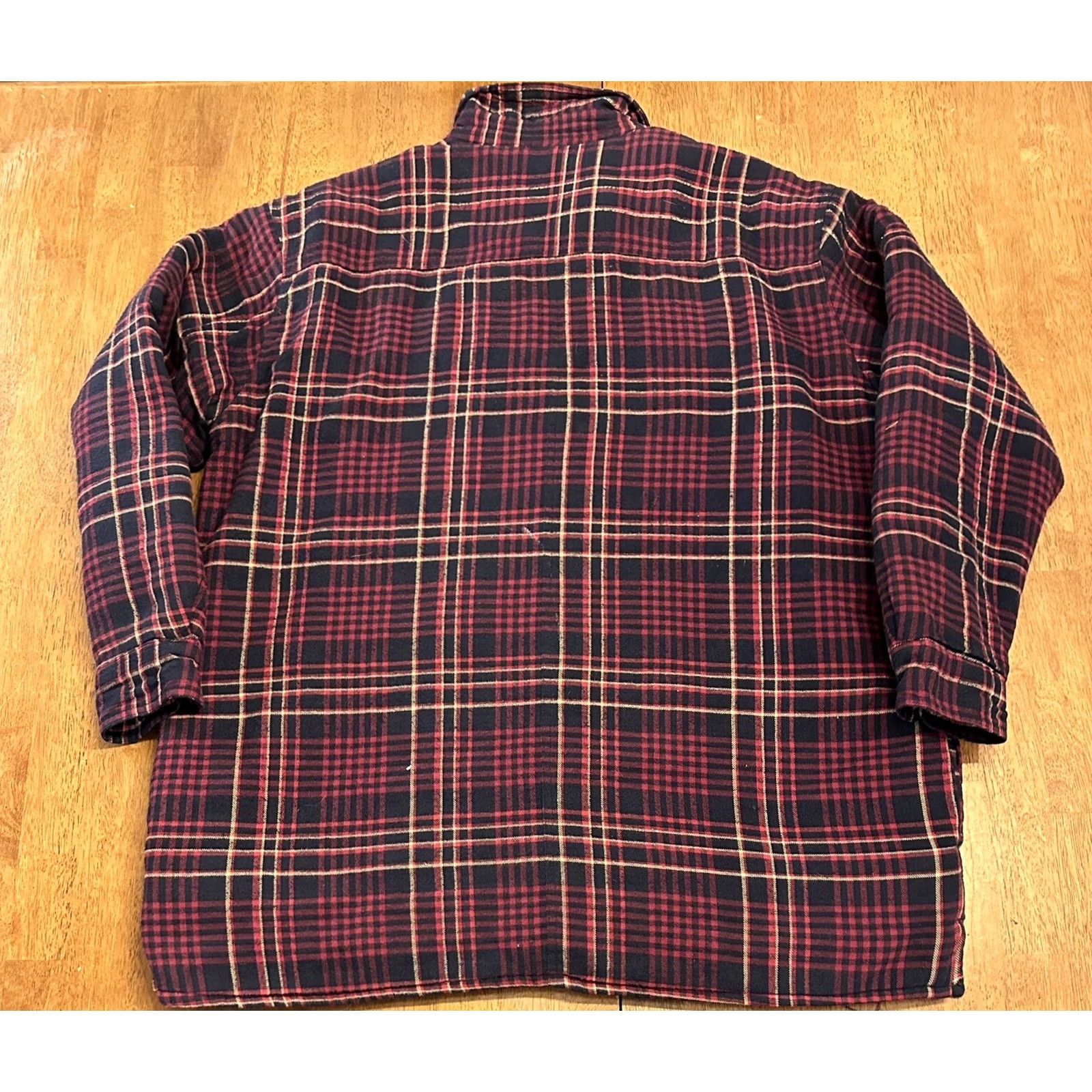 Vintage VINTAGE Chesterfield Shirt Jacket Quilted Insulated Red Plaid XL Size US XL / EU 56 / 4 - 2 Thumbnail
