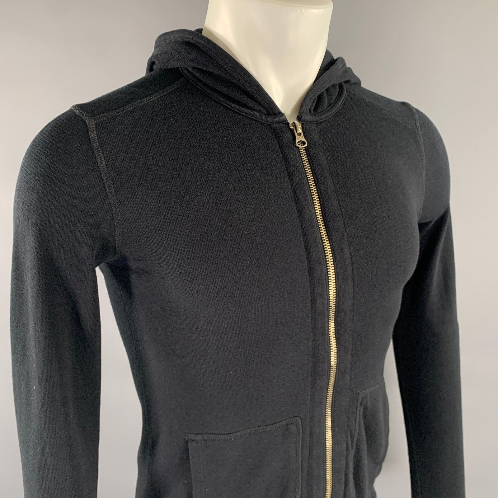 ATM ATM Size XS Black Knitted Cotton Zip Up Jacket Size US XS / EU 42 / 0 - 2 Thumbnail