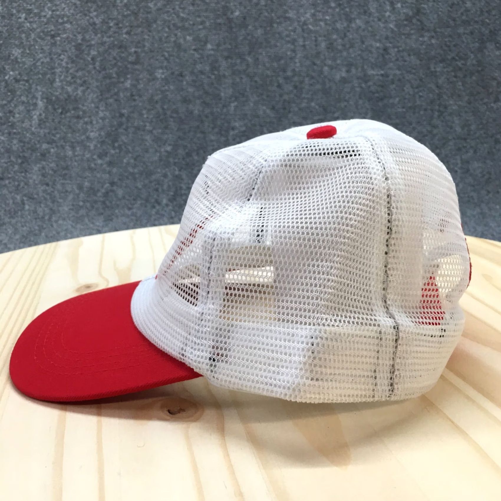 Logo 7 AF Live Forever Trucker Hat Mens Red White One Size Adjustable Embroidered Logo Size ONE SIZE - 4 Thumbnail