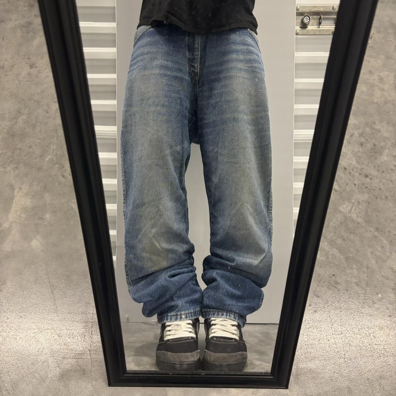 Japanese Brand × Vintage Crazy Vintage 90s Grunge Faded Medium Wash Denim Jeans! Size US 34 / EU 50 - 1 Thumbnail
