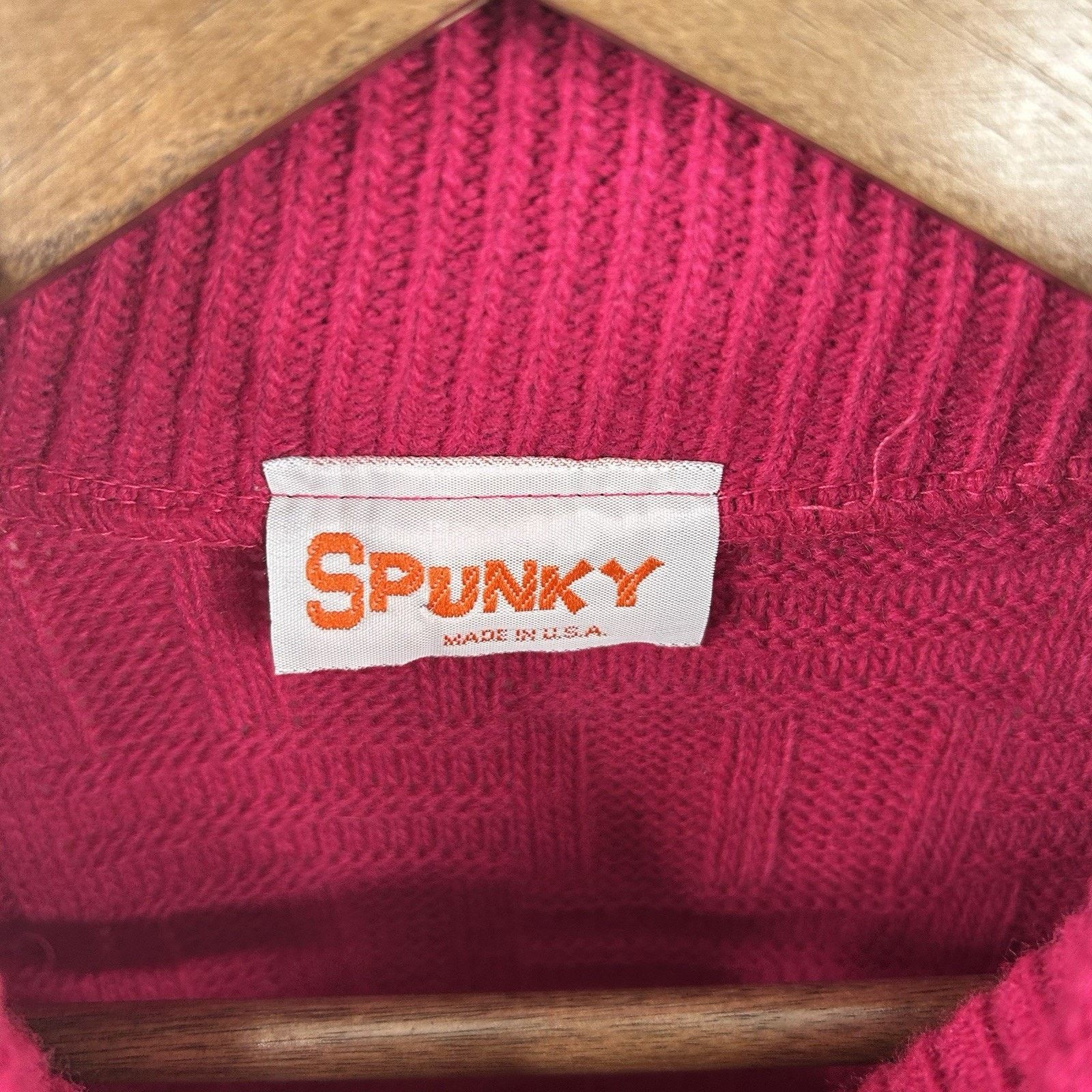 Other Vintage 90’s Spunky Hot Pink Knit Chunky Sweater X-Large Size XL / US 12-14 / IT 48-50 - 5 Thumbnail
