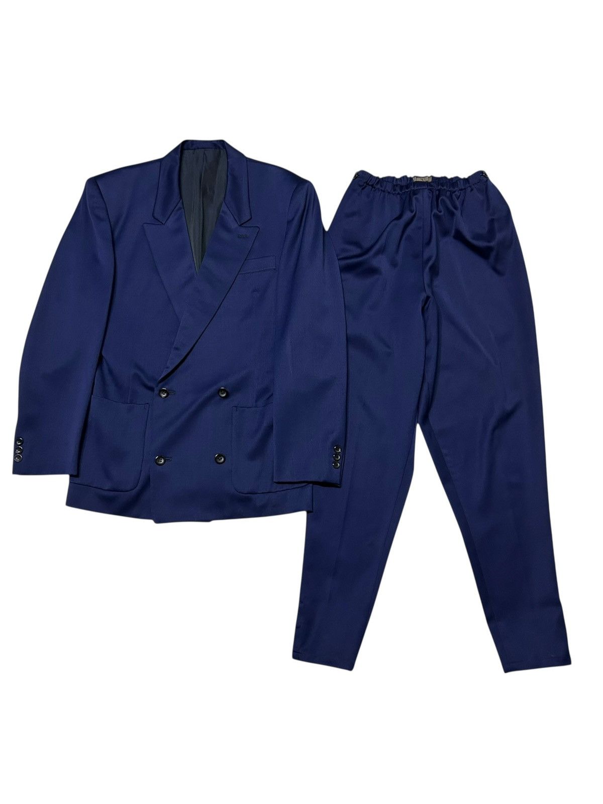634 80s Y's Yohji Yamamoto vintage suit set up men navy rare