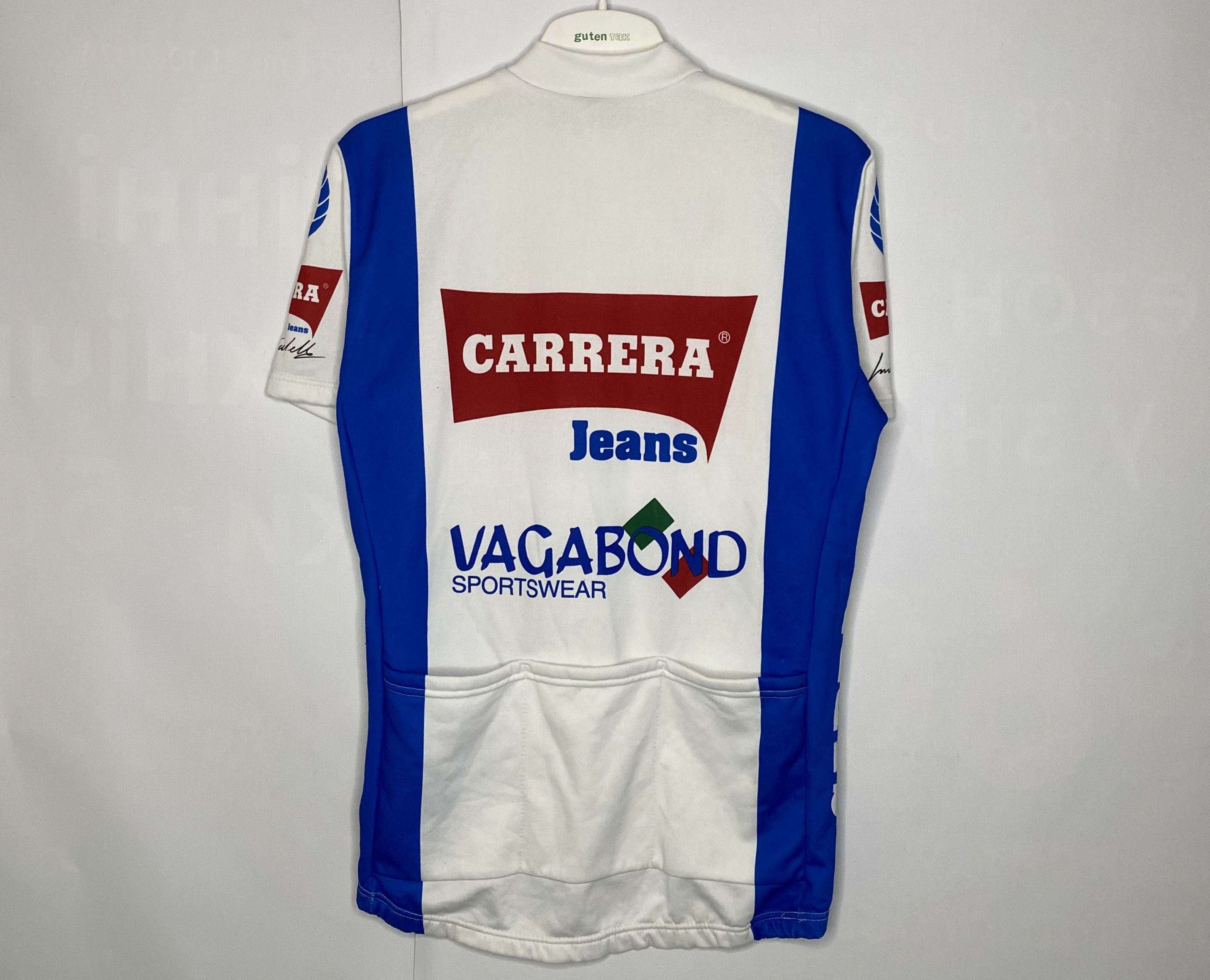 Vintage CARRERA JEANS VINTAGE 90s CYCLING SHIRT BIKE JERSEY ITALY Size US L / EU 52-54 / 3 - 2 Thumbnail