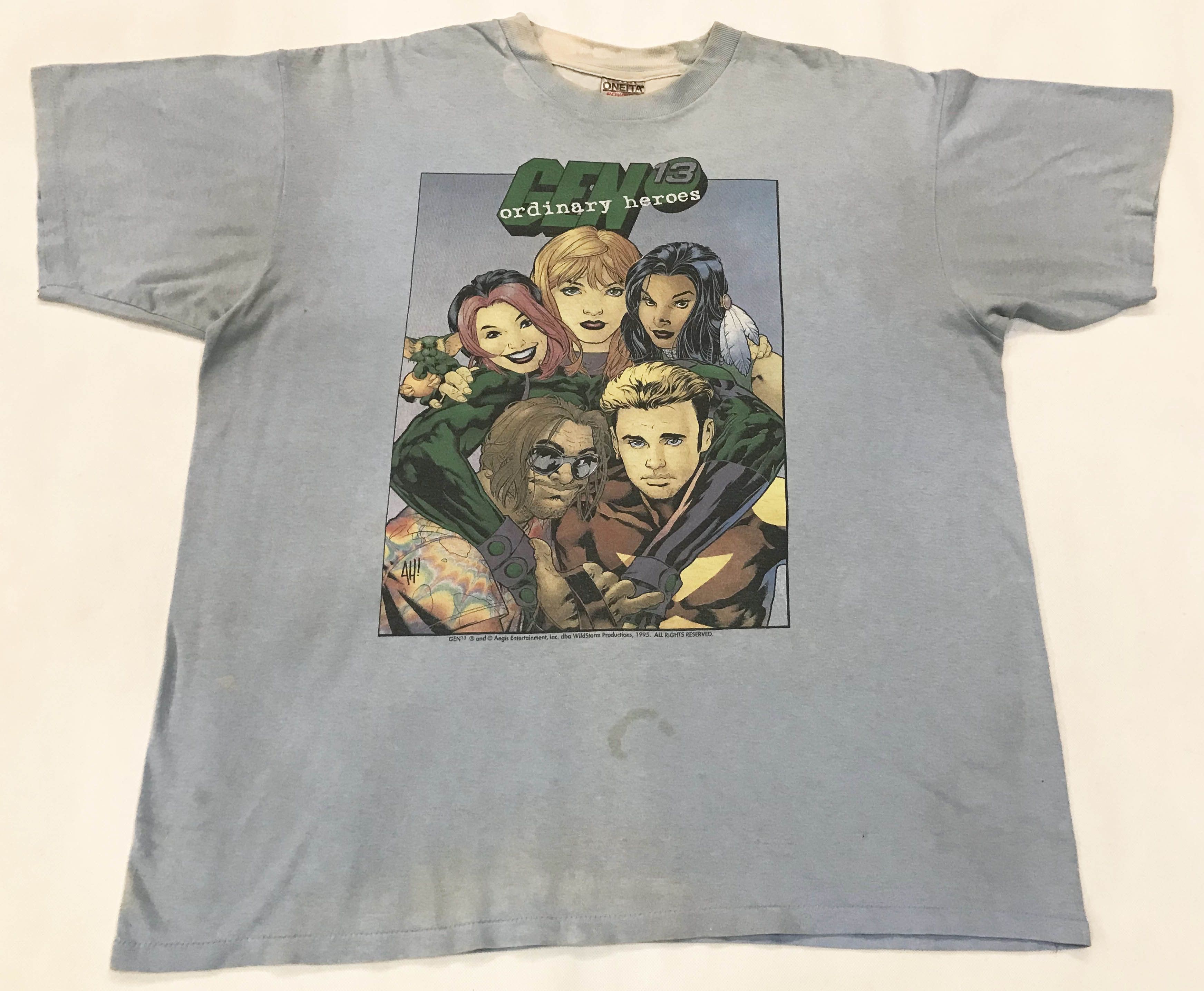 Vintage Vintage 1995 Gen 13 Ordinary Heroes Wildstorm Comic T-Shirt Size US XL / EU 56 / 4 - 1 Thumbnail