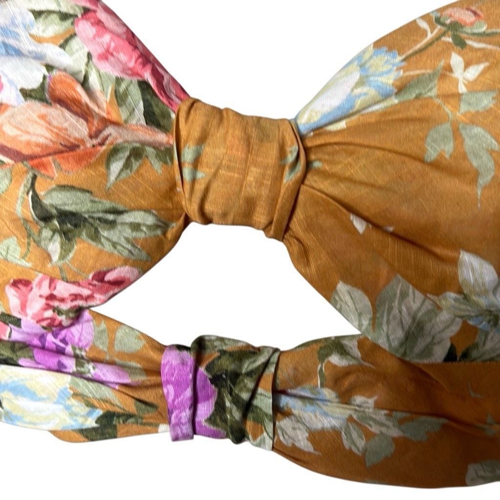 Zimmermann NWT ZIMMERMANN Cropped floral-print cotton-voile top puff sleeves (300) Size S / US 4 / IT 40 - 5 Thumbnail