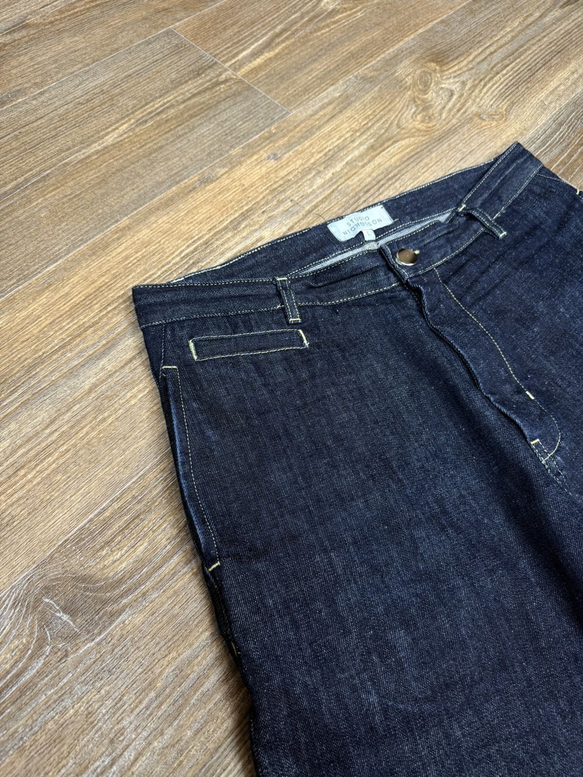 Studio Nicholson Studio Nicholson Bill SNM 102 Selvedge Blue Japanese Pants Size US 33 - 7 Thumbnail
